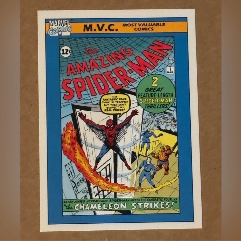 1990 Marvel Spiderman #1 Comics 1st Edition Movie Collector Card
